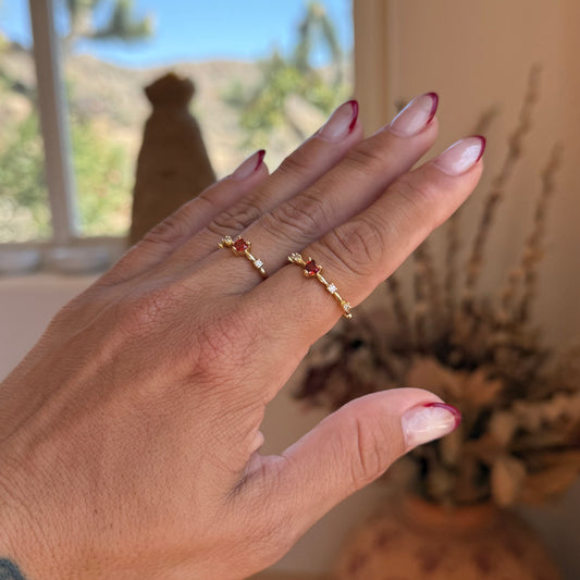 Red Heart Stacker Ring