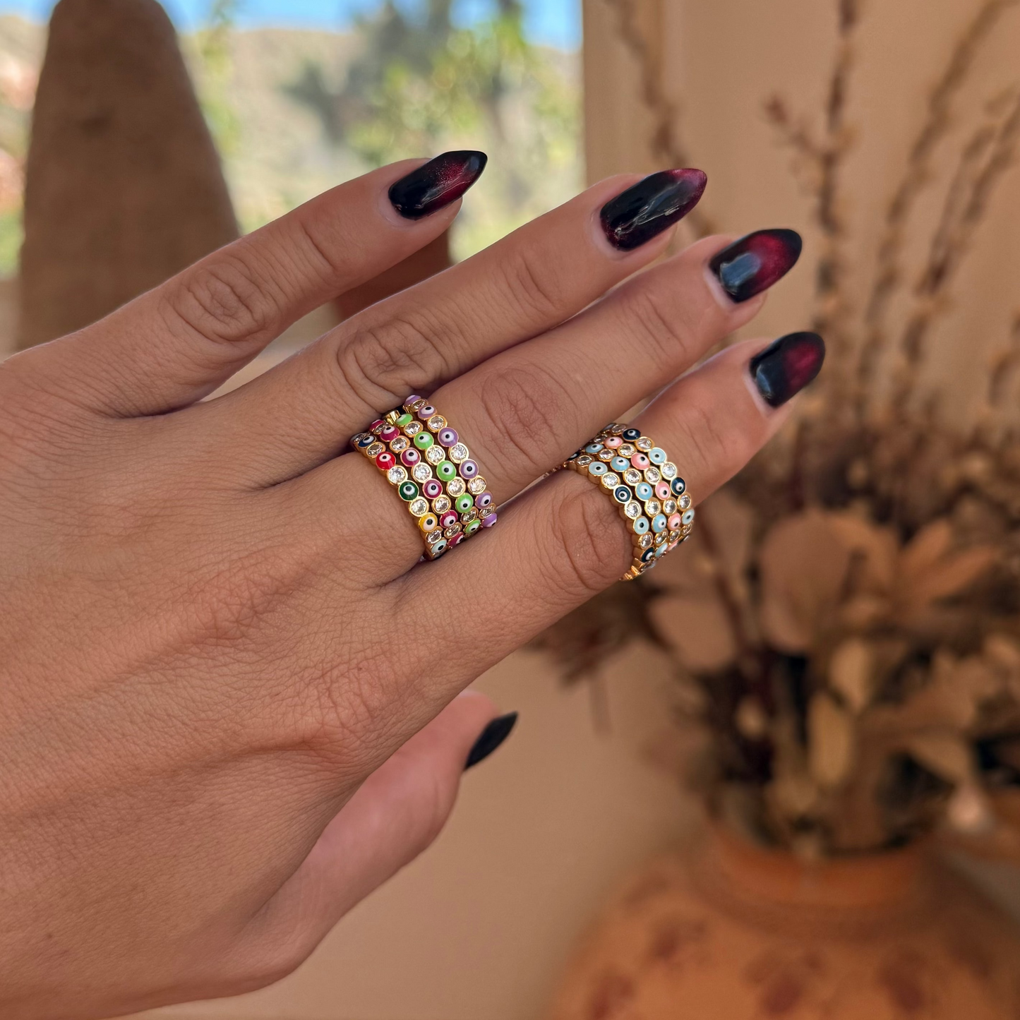Evil Eye Stacker Rings
