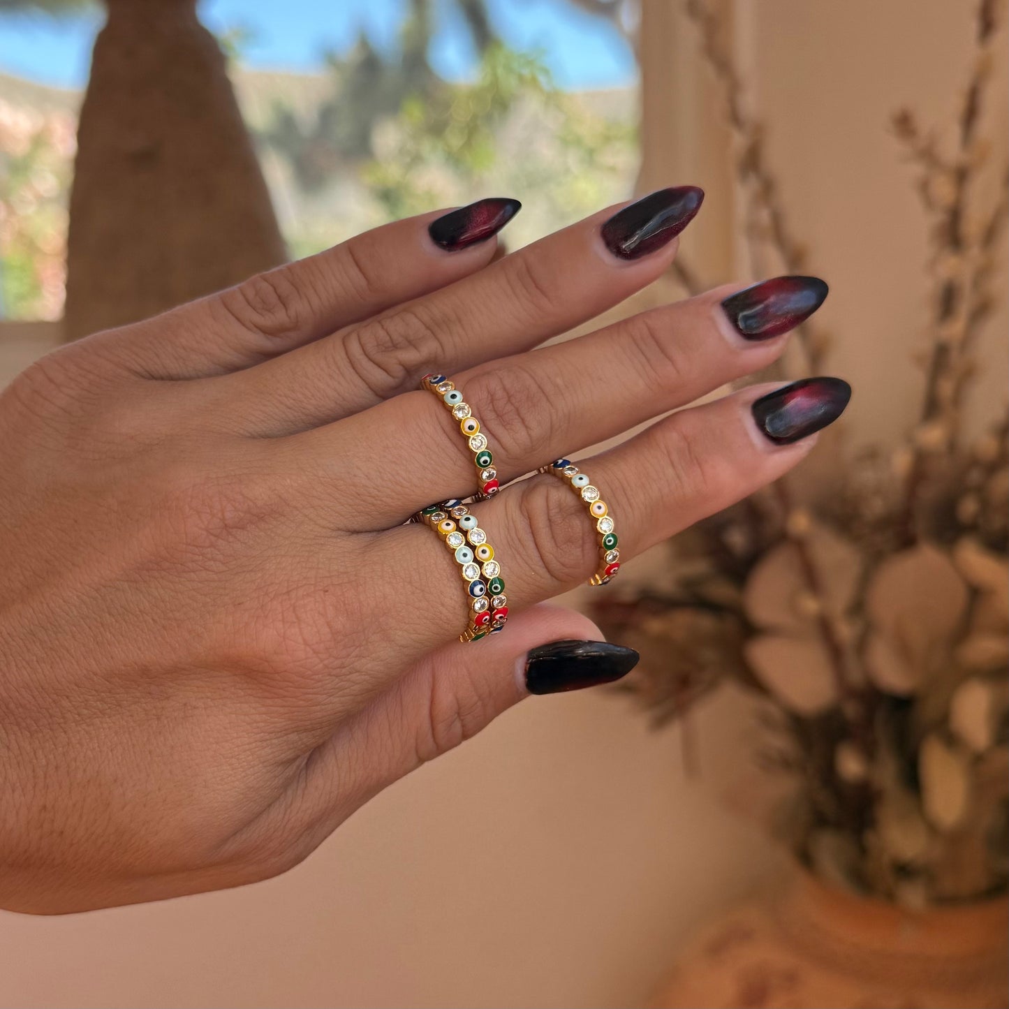 Evil Eye Stacker Rings