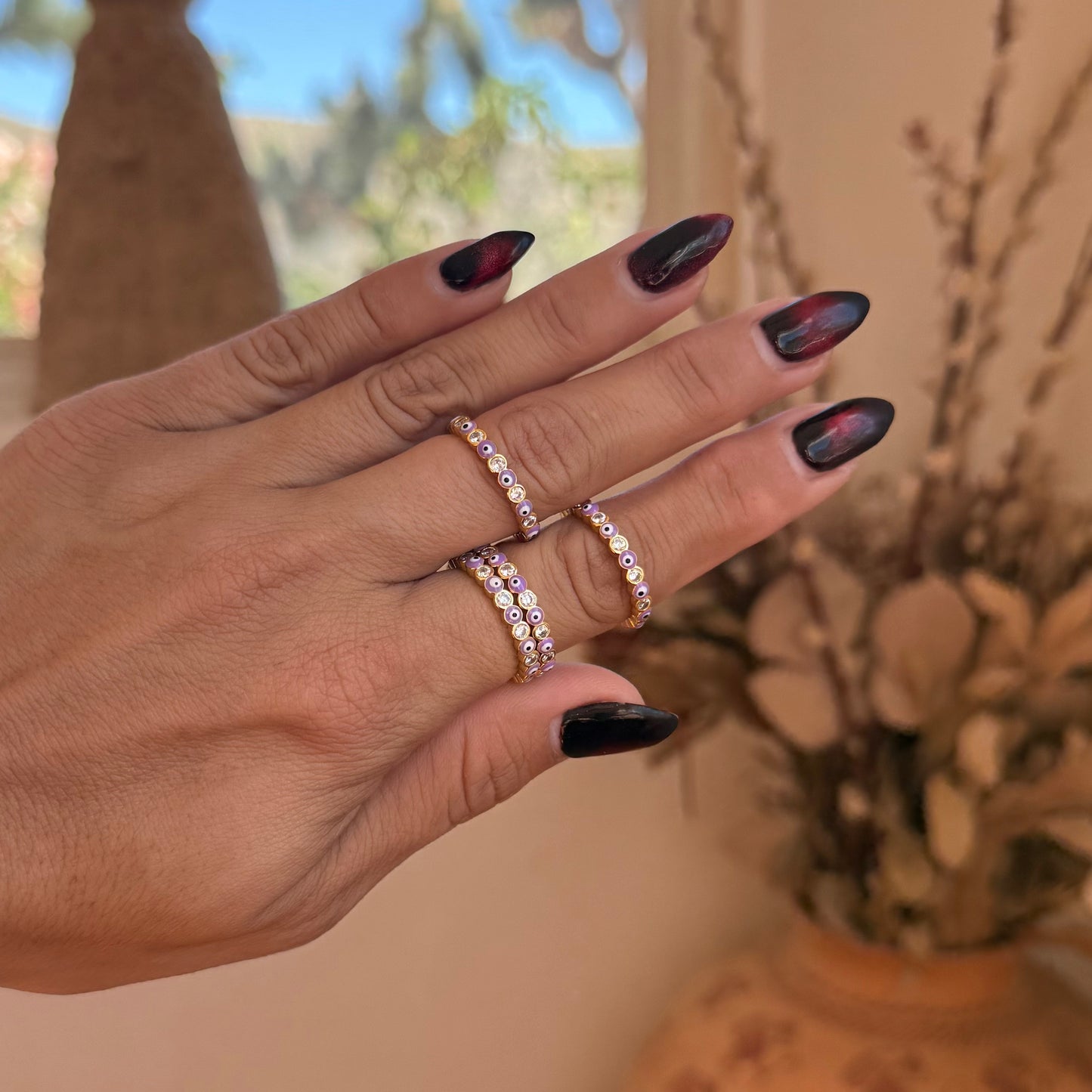 Evil Eye Stacker Rings