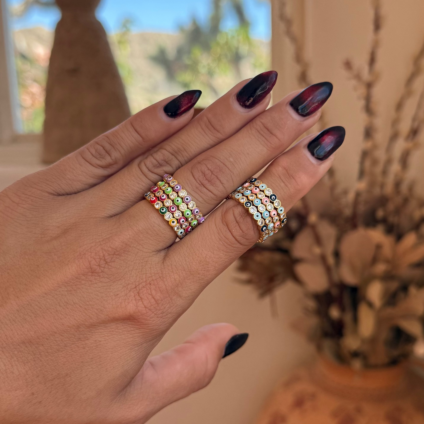 Evil Eye Stacker Rings