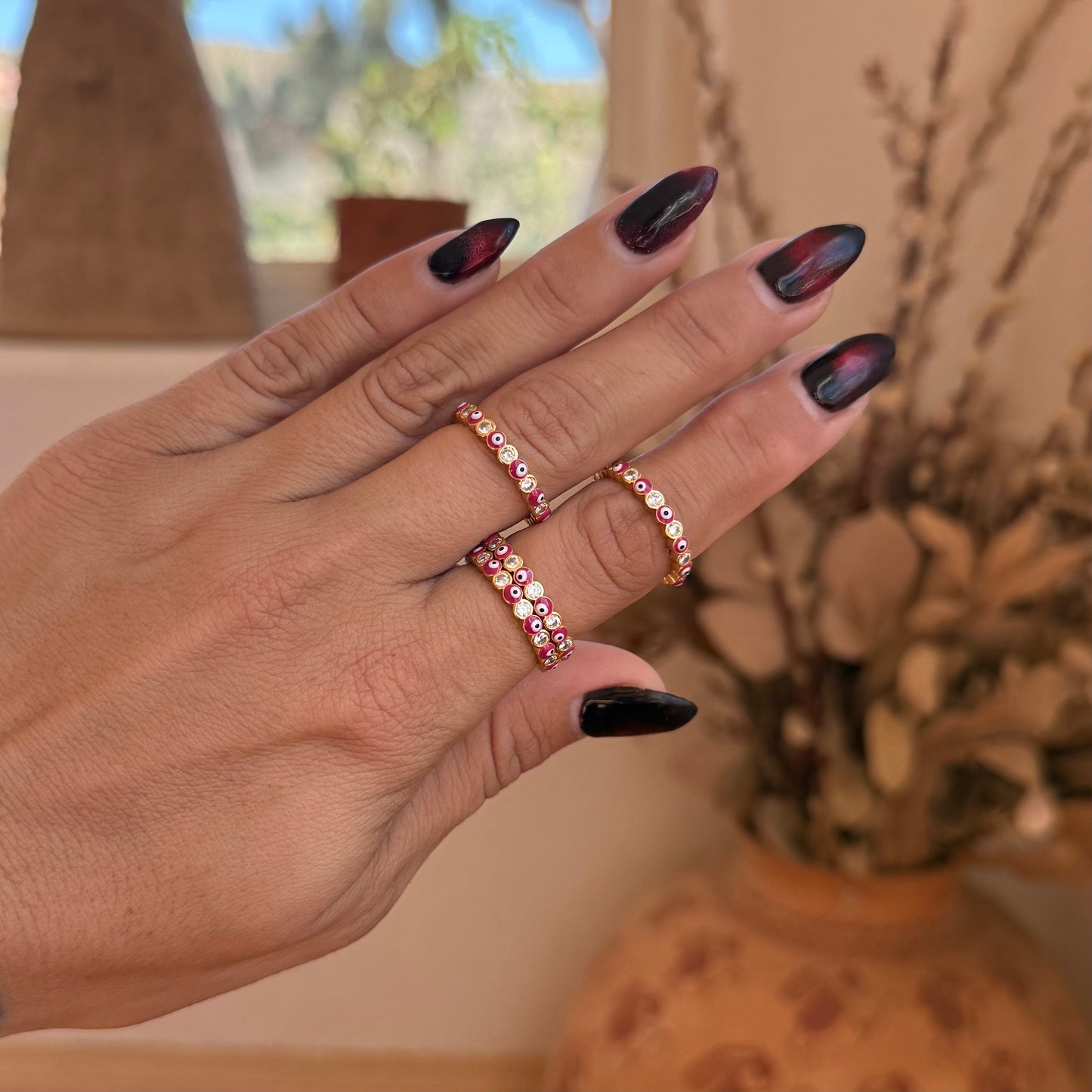 Evil Eye Stacker Rings