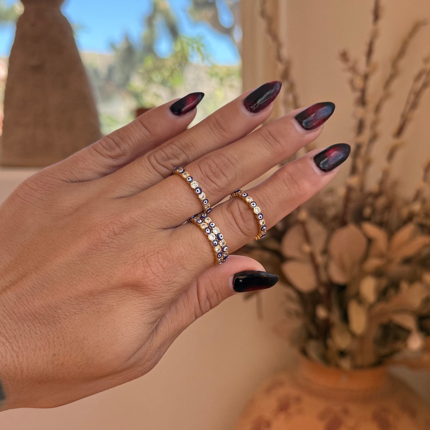 Evil Eye Stacker Rings