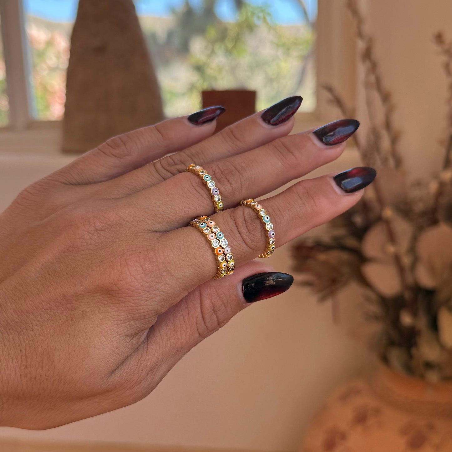 Evil Eye Stacker Rings