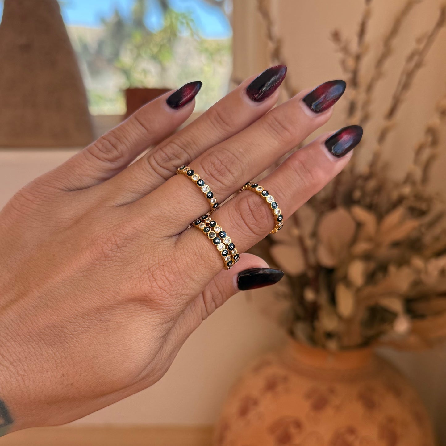 Evil Eye Stacker Rings