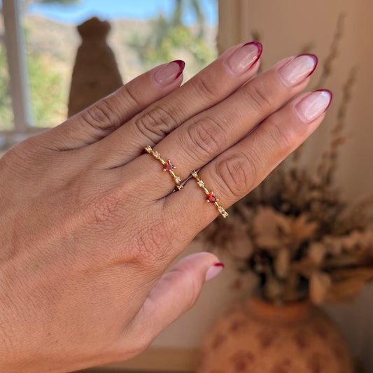 Red Heart Stacker Ring