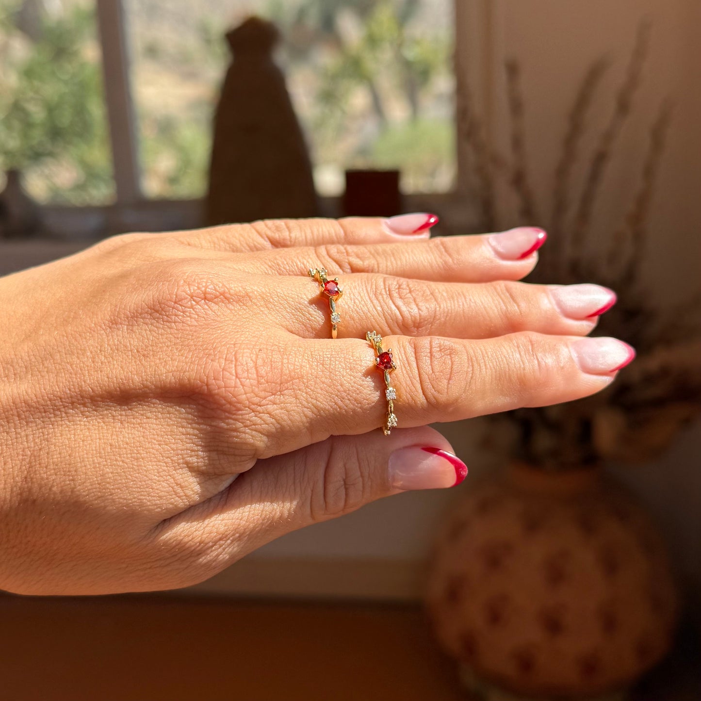 Red Heart Stacker Ring