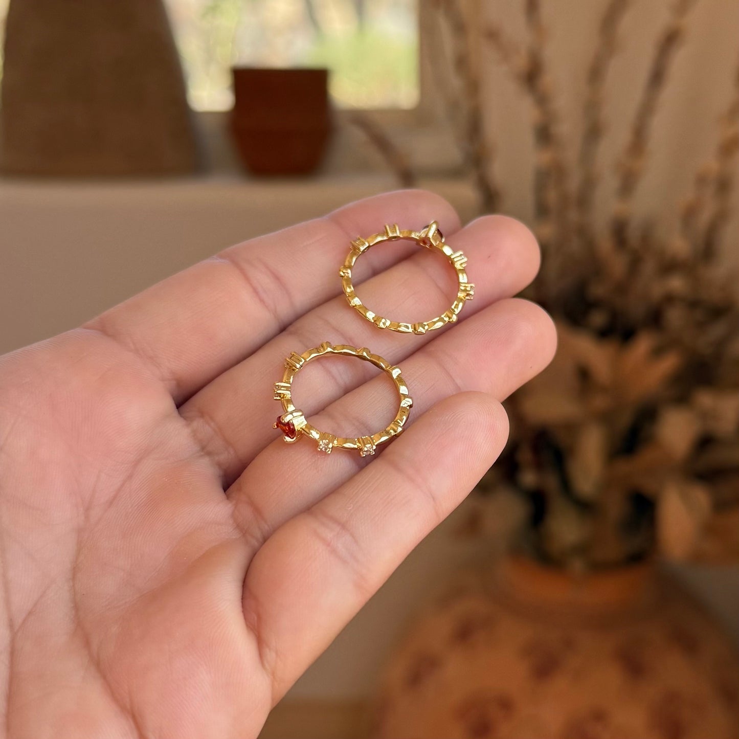 Red Heart Stacker Ring