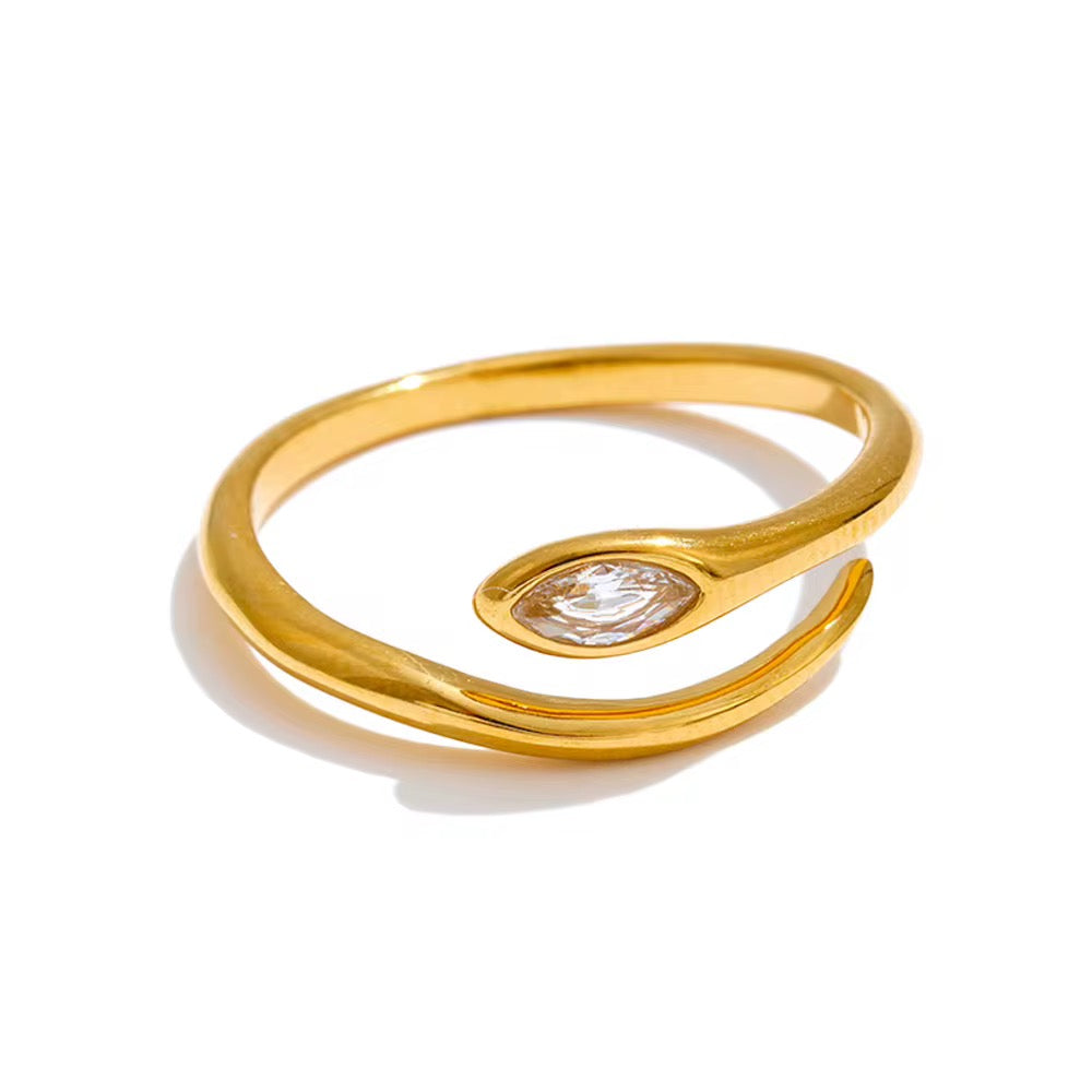Serpent Kiss Adjustable Ring